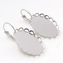 13x18mm 18x25mm 10pcs 7 Colors plated French Lever Back Earrings Blank/Base,Fit 13x18/18x25mm Oval glass cabochons