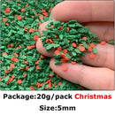 20g Mini Polymer Clay Embellishments Halloween Skull Christmas Candy Cane Mixed Pattern DIY Holiday Crafting Shaker Sprinkles