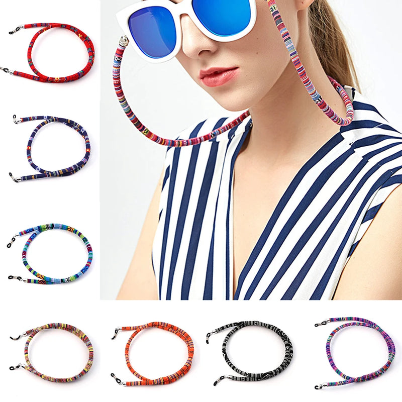 Eyeglass Sunglasses Cotton Neck String Cord Retainer Strap Eyewear Lanyard Holder High-End Ethnic Rope Glasses Chain