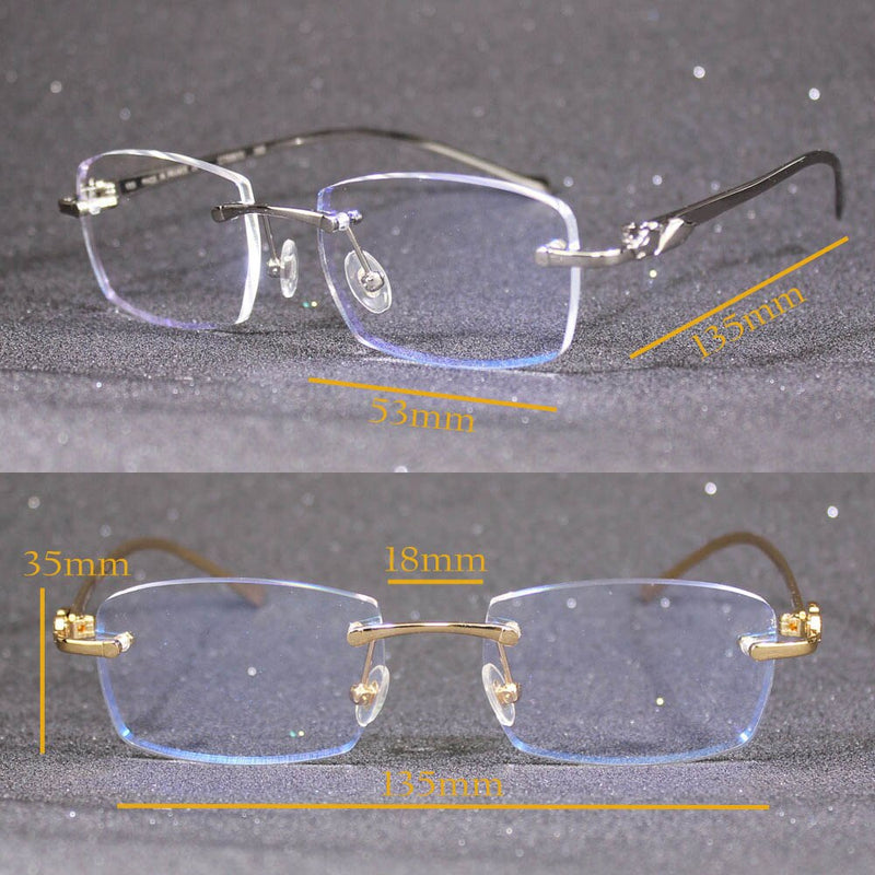Clear Glasses Frame for Women and Men Carter Eyewear on Reading Computer  Eyeglasses Transparent Panther Decoration Accessories