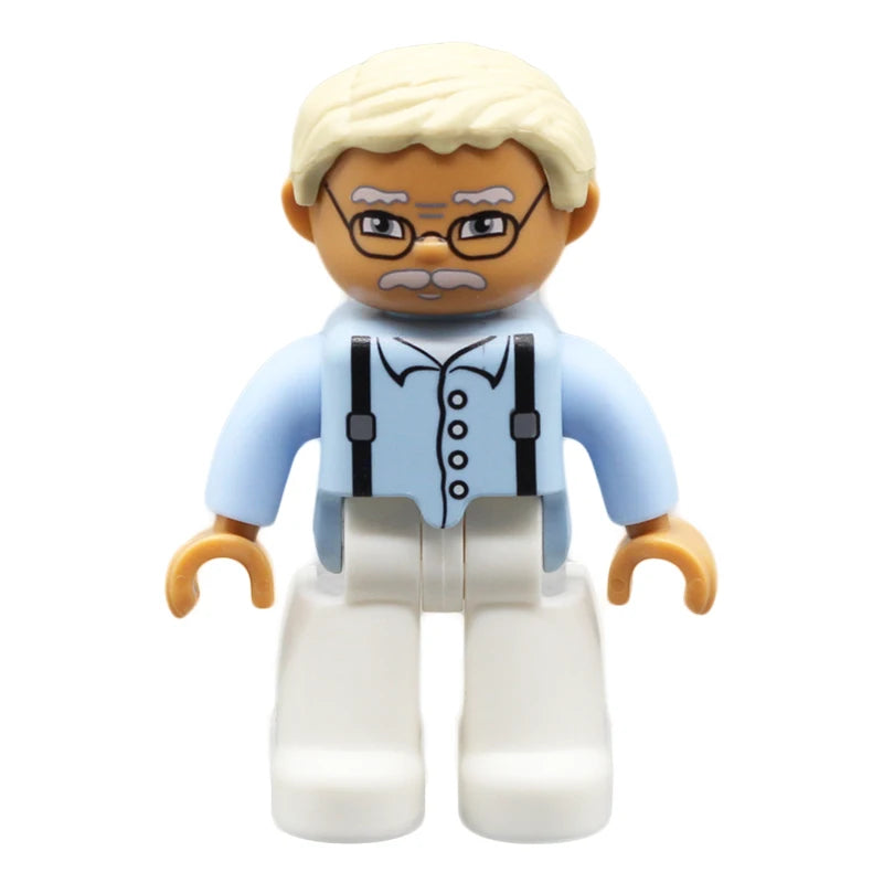 Big Size Action Figures City Princess Policemen Family Building Block Doll Character Accessory Assembly Toys for Children Gift