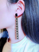 Delicate Black Tassel Long Earrings For Women Etrendy New Jewelry Delicate Drop Earrings Gifts