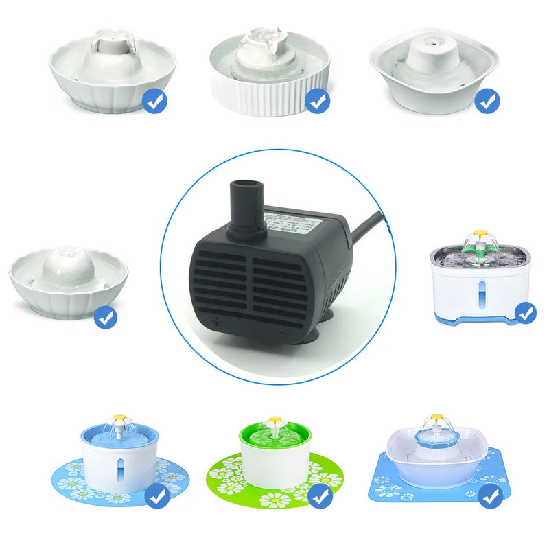 Pet Cat Water Fountain Pump Automatic for Cats Dog Electric Drinking Fountain Mute Spare USD/Replaced Activated Carbon Filter