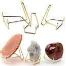 Modern Style Antique Alloy Crystals Agate Display Stand Holder Base Rack Photography Props Tabletop Home Office Decoration