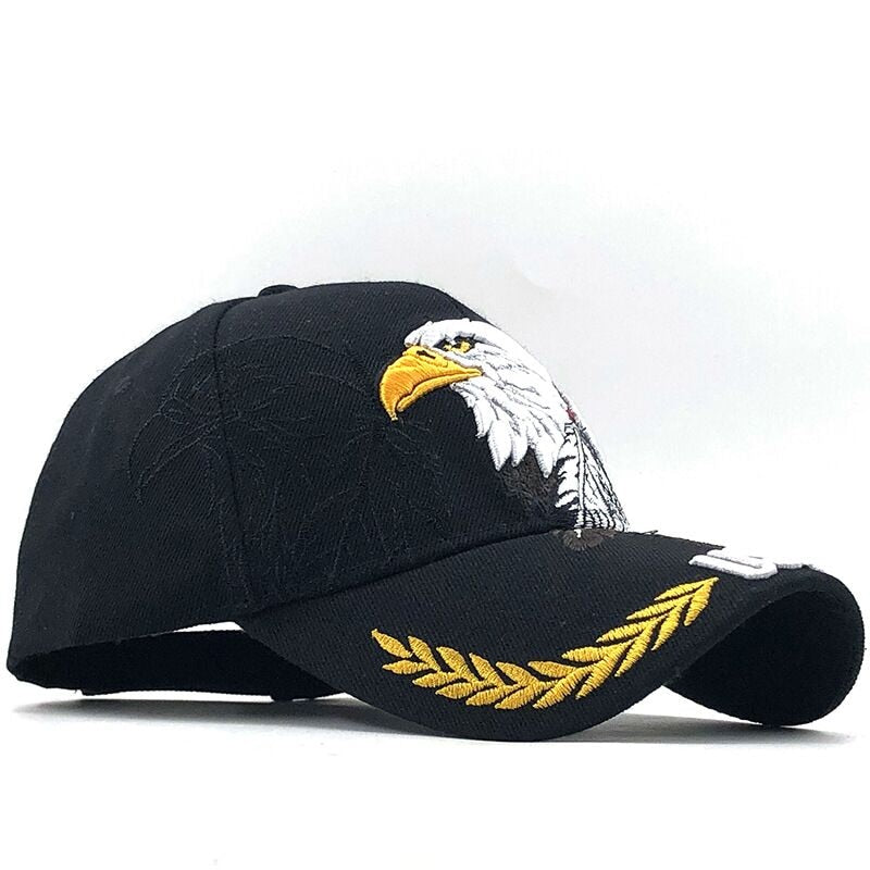 Hot Men's Animal Farm Snap Back Trucker Hat Patriotic American Eagle and American Flag Baseball Cap USA 3D Embroidery