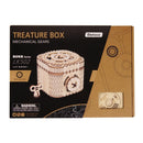 Robotime 123pcs Creative DIY 3D Treasure Box Wooden Puzzle Game Assembly Toy Gift for Children Teens Adult Building Block LK502
