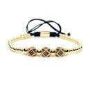 Herrenschmuck Armband Männer Luxus Königsarmreif Set Römische geflochtene Armbänder für Frauen Mode Armband Gold Manschette Freundschaftsgeschenke