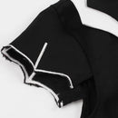 Tonval Bat Embroidery Halloween Costumes Party Vintage Dresses for Women Cap Sleeve Keyhole Front Retro A Line Dress