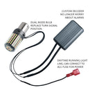 2PCS 1156 BA15S P21W BAU15S PY21w 3156 T20 7440 W21W Canbus LED Bulbs 3014 120SMD No Error Dual Color Turn Signal light NO Flash