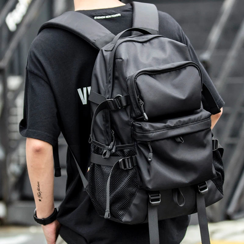 Sell Well Casual Street Style Male Backpack Large Capacity 17inch Laptop Travel BackPack Tiding University College Schoolbag