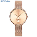 watch for women CRRJU Luxury Stylish Silm Watch Ladies Dress Wristwatch Minimalist Waterproof Quartz Cool Watches reloj mujer