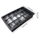 Black Grade Silicone 15-grid Cube Jumbo Silicone Ice Cube Square Tray Mold Mould Non-toxic Durable Bar Pub Wine Ice Blocks Maker