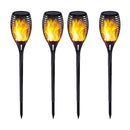 4Pcs Solar Flame Lamp Outdoor Torch Lights IP65 Safety Waterproof Light Flicker Lights for Garden Decoration Landscape Lawn Lamp