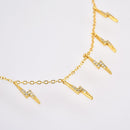 ANDYWEN 925 Sterling Silver Gold Lighting Zircon Charm Choker Women Luxury Chain Necklace 2020 Fine Jewelry Rock Punk Party Jewe