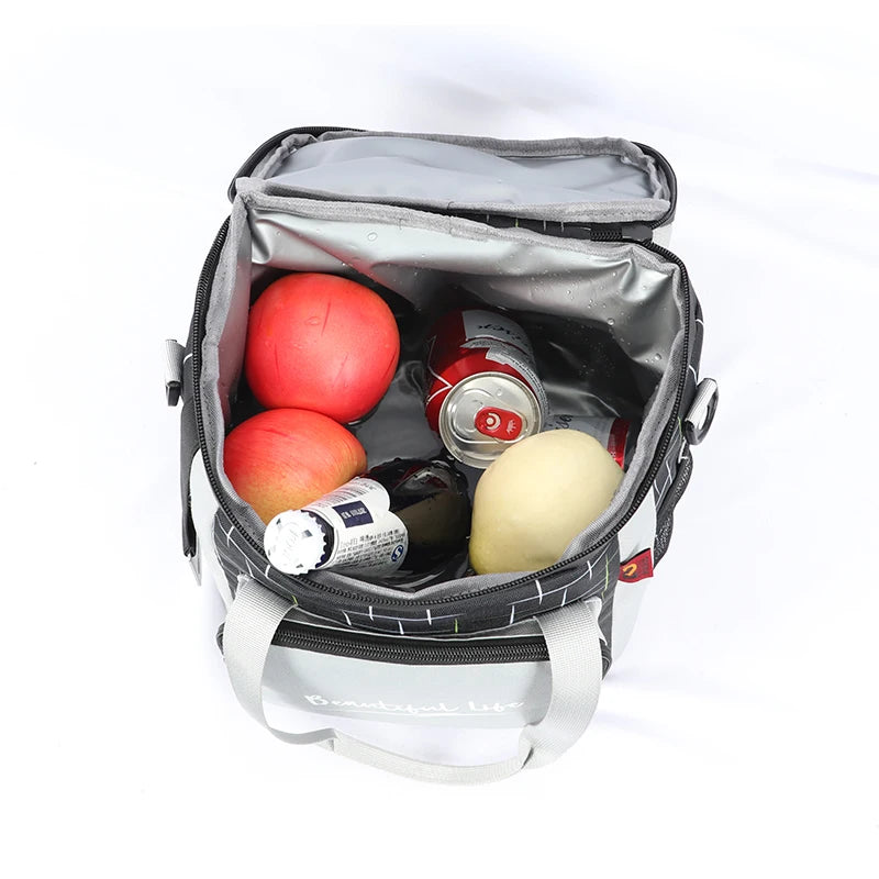 DENUONISS New Milk Cooler Bag 16 Cans Waterproof Portable Food Picnic Beer Bag Work Lunch for Adult Men,Women Insulation Bag