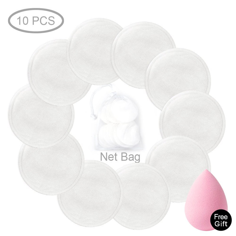4/8/10pcs Make Up Remover Pads Washable Cleaning Cotton Reusable Face Wipes Microfiber Natural Bamboo Face Skin Care Laundry