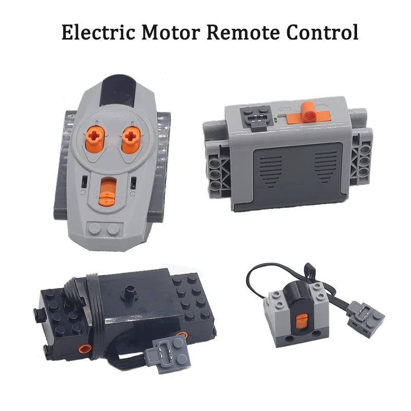 Technical Enhanced Motor Kit Power Function Switch IR Remote Control Receiver Battery Box Train Motors High-tech parts Sets