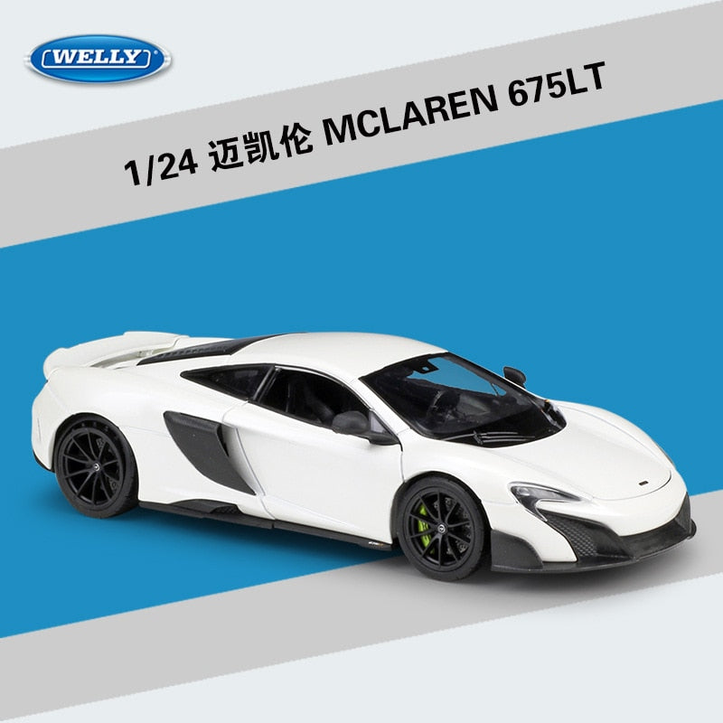 WELLY 1:24 MCLAREN 675LT alloy car model crafts decoration collection toy tools gift