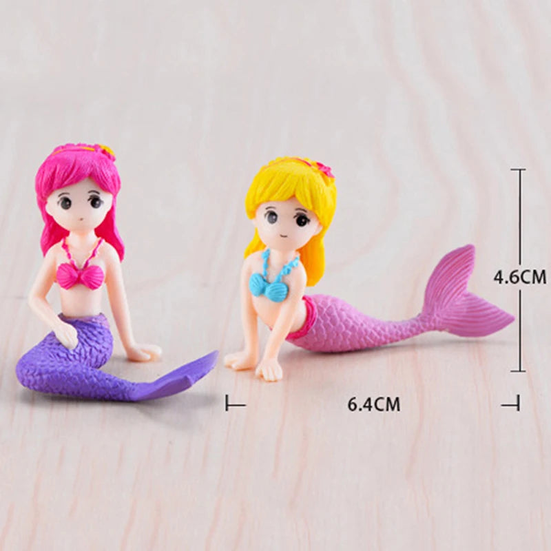 Sexy Mermaid Fairy Garden Miniatures Gnomes Moss Terrariums Resin Crafts Figurines For Home Decoration Mini Figures