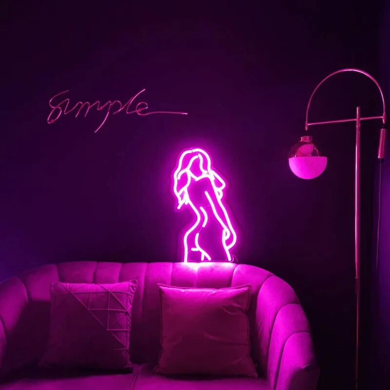 Live Nudes Sexy Lady Naked Girl Woman Neon Light Sign Party Wedding Decorations Home Wall Decor Gifts Night Bar Club Decor