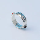 S925 Sterling Sliver Howl's Moving Castle Ring Hayao Miyazaki Anime Howl Sophie Cosplay Ring Sliver Jewelry US size 5 6 7 8 9#