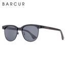 BARCUR Cat Eye Wood Sunglasses Polarized Stainless Steel Frame wooden Sun Glasses for Men Women Oculos lunette de soleil femme