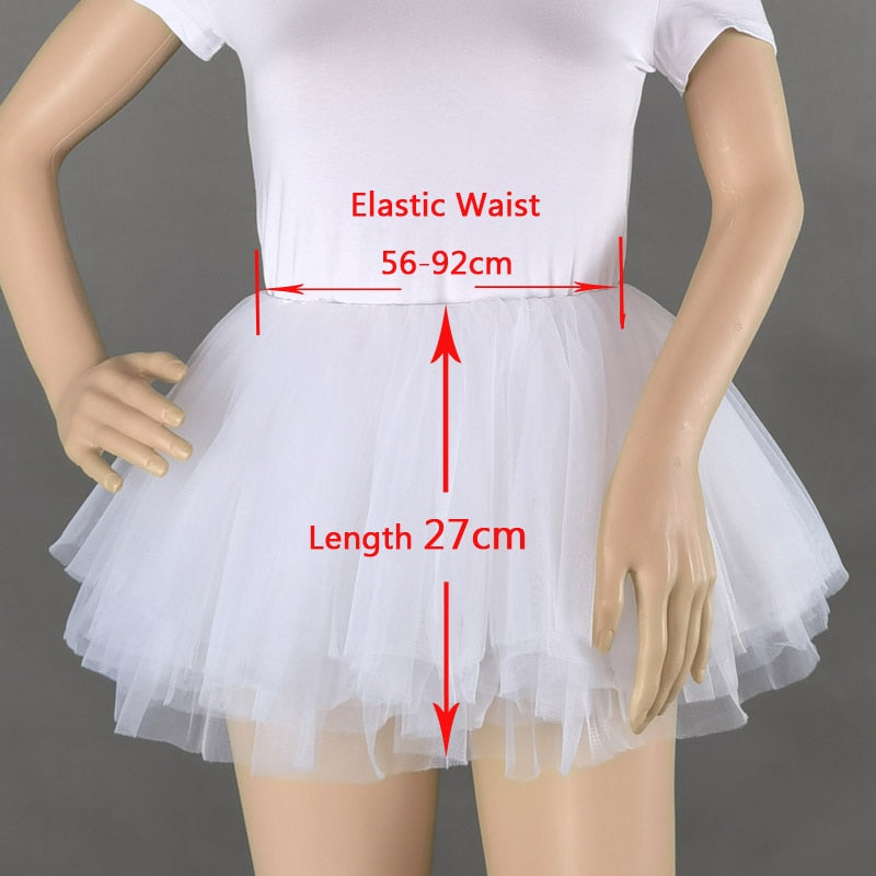 Lolita Cosplay Petticoat Ball Gown Underskirt Swing Short Dress Petticoat Ballet Tutu Skirt Rockabilly Crinoline Christmas