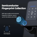 Zemismart Tuya WiFi Smart Elektronisches Türschloss Biometrischer Fingerabdruckzylinder Intelligentes Sicherheitstürschloss Verschlüsselte Schlüssel IC-Karten