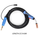 VEVOR 24KD Miller 250A MIG Torch MAG Welding Gun Professional 4.6M Cable Air-Cooled Gas Burner Torch for MIG Welding Machine