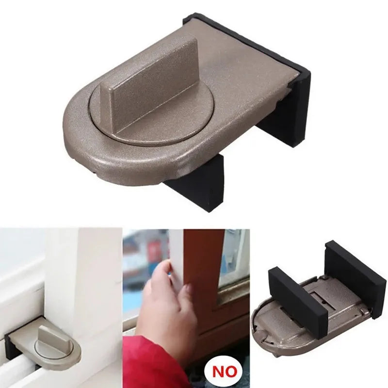 Adjustable Sliding Sash blocking lock buckle alloy Door window Limiter latch stay position stopper Child baby safety protection