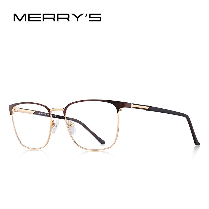 MERRYS DESIGN Men Luxury Alloy Optics Glasses Frames Male Square Ultralight Myopia Prescription Glasses Fashion Style S2058