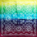 New Fashion Hip Hop 100% Cotton Bandana Square Scarf handkerchief Gradient Paisley print For Women Men Unisex headband 55*55cm