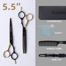 Brainbow 5.5' /6.0' Professional Hair Scissors Japan Hairdressing Barber Scissors Thinning Cutting Shears Haircut Hair Style