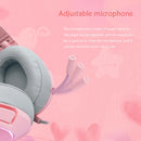 Gaming Headset With Microphone, Demon Cute Cat Ear Noise Reduction Headphones Pink/Black 7.1 For PC Switch PS4 New Xbox