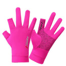 Sports Golf Ice Silk Riding Driving Gloves Two-Finger Fishing Gloves Non-Slip Fitness High-Elastic Ultraviolet Protection Gloves