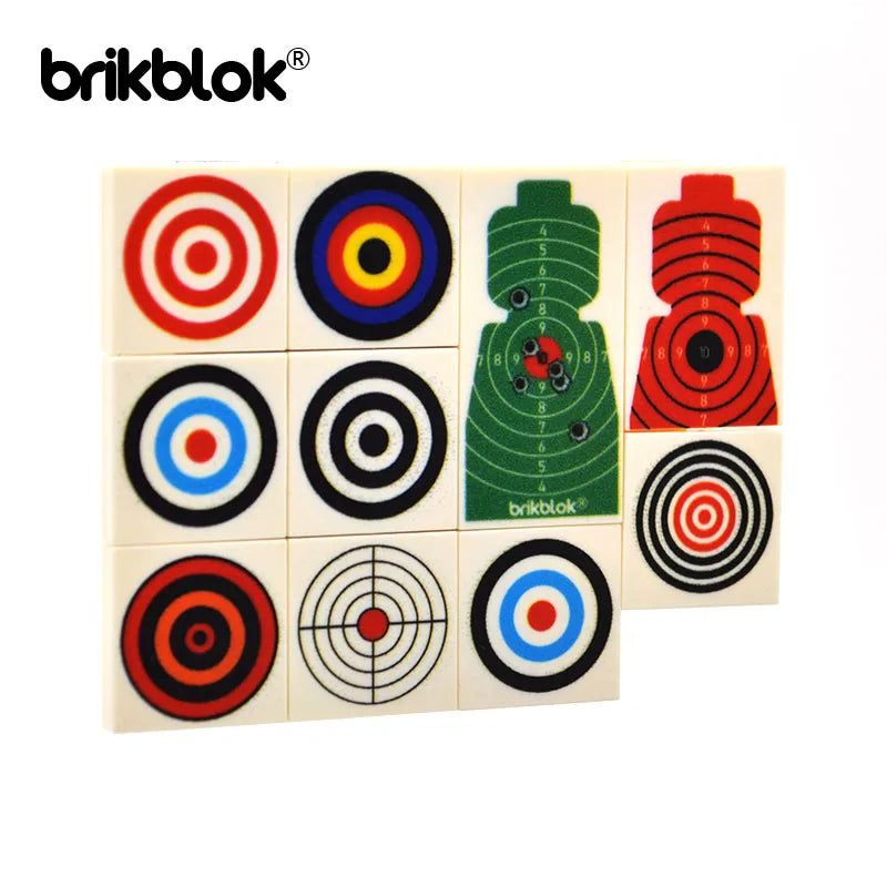 Custom Printed Clocks Tile Building Blocks  wall clock 1x2 2x2 MOC Decoration Bricks Round City Alarm Construction Toys