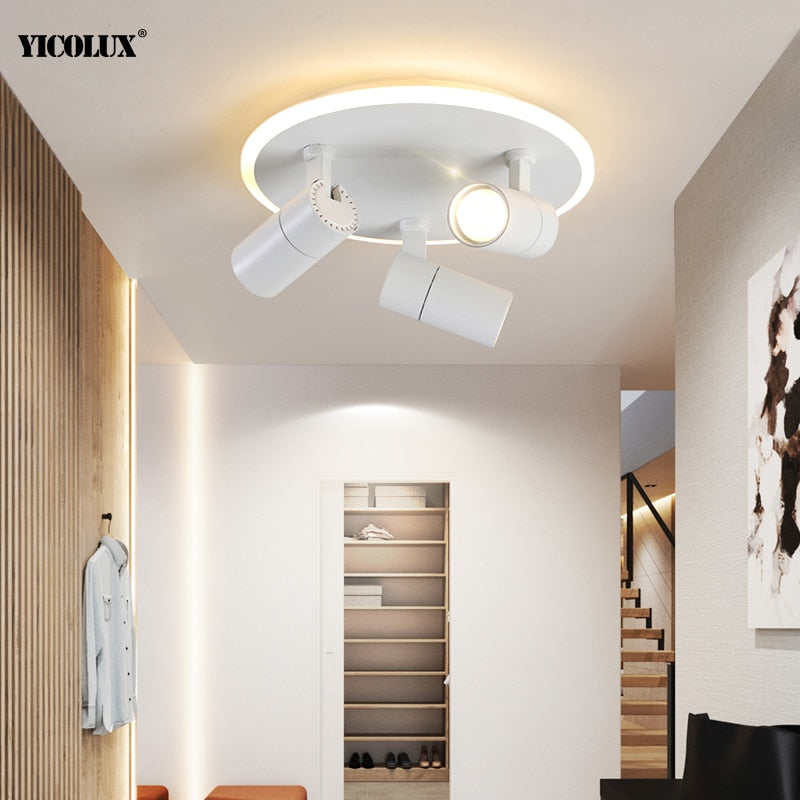 Modern LED Ceiling Lights For Indoor Home Entrance Offline Store White Black Celling Lighting Lamp Lamparas Plafondlamp