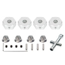 Alloy 12mm wheel hex hub adapter/M4 serrated lock nut for 1/10 ARRMA 3s&Mega550 Vorteks Senton Granite Big Rock Typhon part