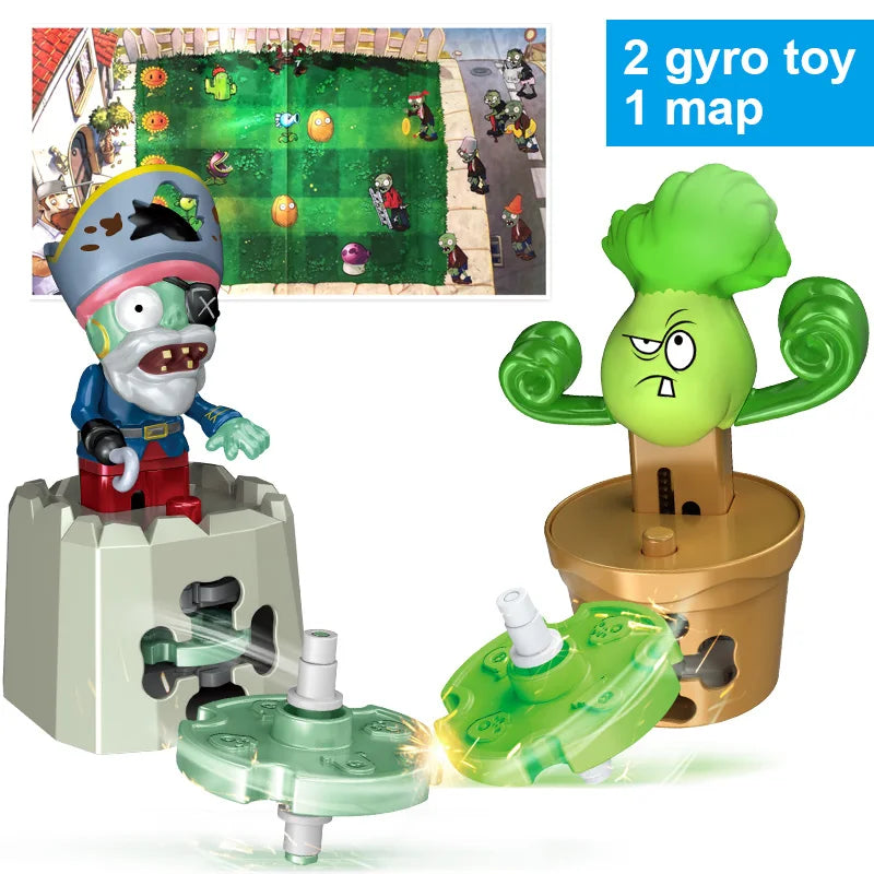 PLANTS VS ZOMBIES 2 PVZ Toys Complete Set Of Boys Anime Figure Combat gyro Children's Dolls Kids Birthday Toy Gifts