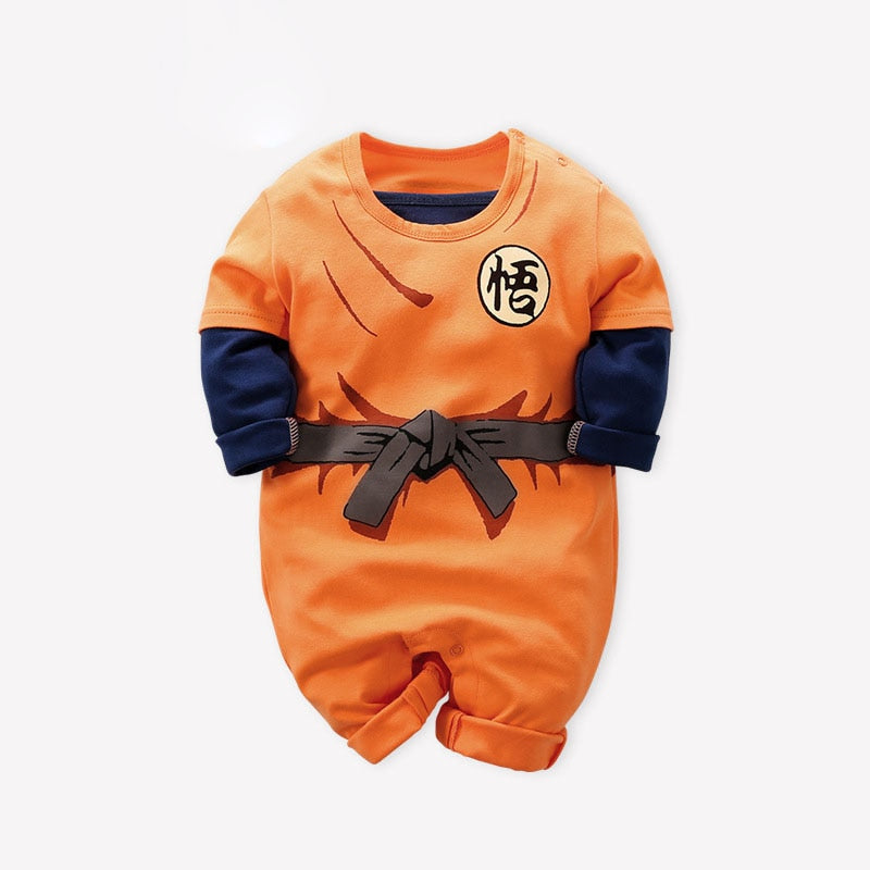 Newborn Baby Boy Clothes Romper 100% Cotton Dragon DBZ Halloween Costume Infant Jumpsuits Long Sleeve New born Overalls