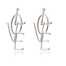 1pair Fashion Bohemian Punk Earrings Jewelry big love letter shape  Earrings Best Gift for Women Girl E057
