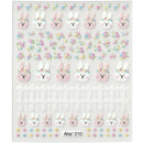 42Model Sticker Nail Decal 3D Adhesive Patch,Smile/Animal/Flower Nail Art Decorations Manicure Sticker Easter Day Design Decal-