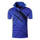 jeansian Men's Sport Tee Polo Shirts POLOS Poloshirts Golf Tennis Badminton Dry Fit Short Sleeve LSL226 Blue