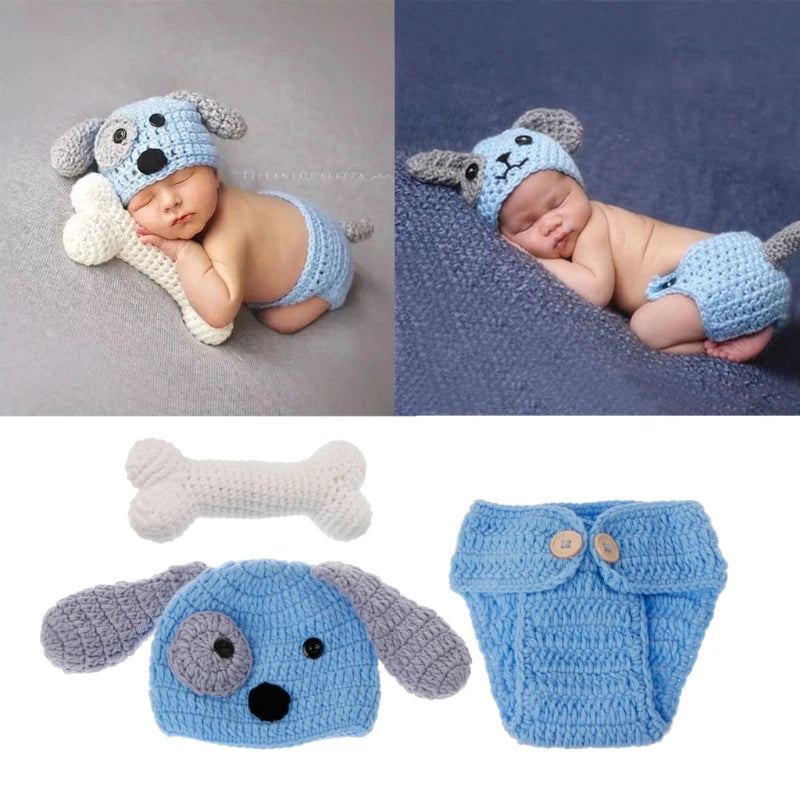 Newborn Photography Props Crothet Baby Clothes Boy Clothing Boys Accessories Infant Girl Costume Crocheted Handmade Outfit