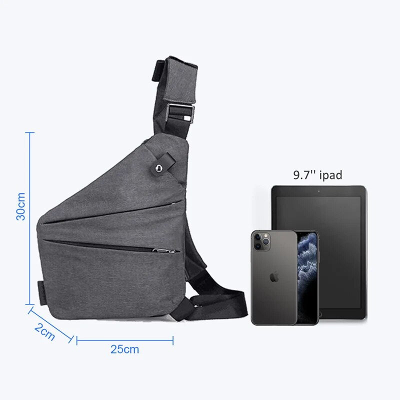 Small Anti-theft Crossbody Bags For Men Soft Thin Men's Bag Sling Belt Pauch Security Male Short Trip Holster Tactical Pocket