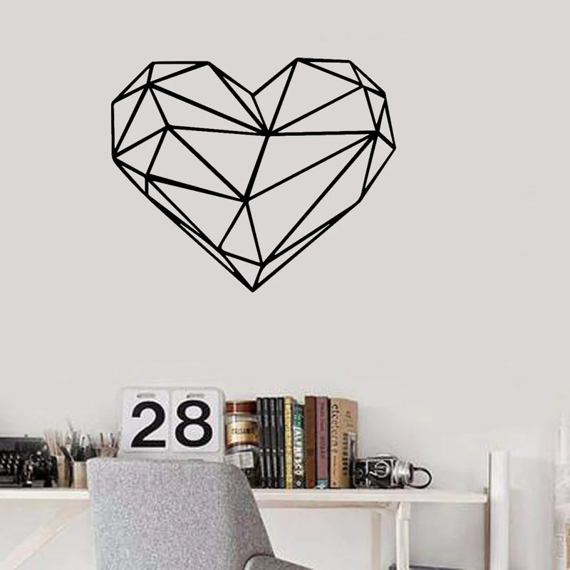 Creativity Geometry Heart Wall Stickers Wall Art Decor Bedroom Nursery Decoration Sticker Mural Wall Decals wall-sticker