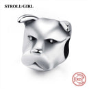 Dog Animal Footprint Beads 925 Sterling Silver Loyal Partners French Bulldog Doggy Charm Fit Bracelet for Women Diy Fine Jewelry