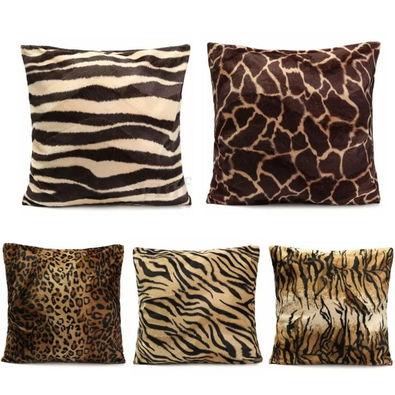 One Side Leopard Zebra Print Square Pillowcase Sofa Lounge Decorative Cushion Including Animal Print Pillow Cushion Home Decor