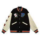 INFLATION Streetwear Vintage Baseball Jacket Men High Quality Towel Embroidery Jacket Couple Fleece Bomber Coat