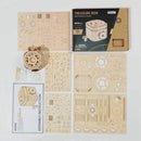 Robotime 123pcs Creative DIY 3D Treasure Box Wooden Puzzle Game Assembly Toy Gift for Children Teens Adult Building Block LK502